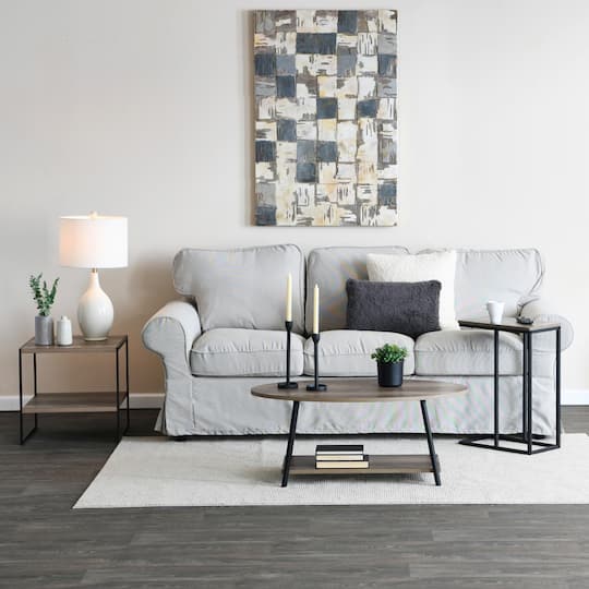 Household Essentials 39" Jamestown Oval Coffee Table